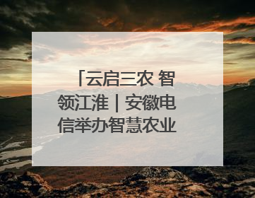 云启三农 智领江淮｜安徽电信举办智慧农业主题会议