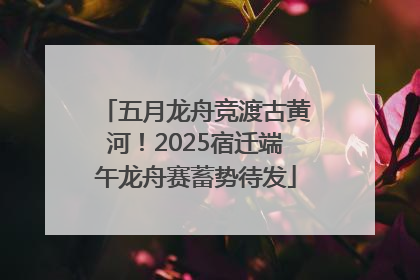 五月龙舟竞渡古黄河！2025宿迁端午龙舟赛蓄势待发