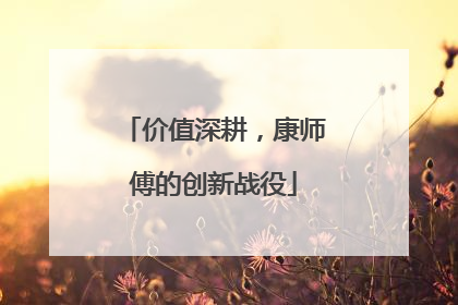 价值深耕，康师傅的创新战役