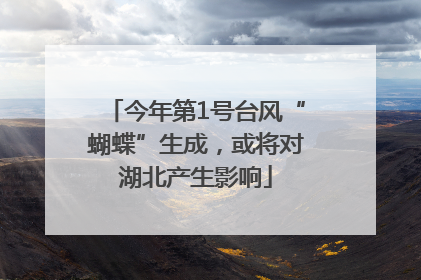 今年第1号台风“蝴蝶”生成，或将对湖北产生影响
