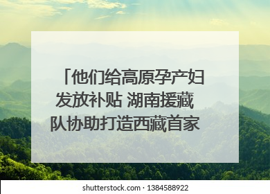 他们给高原孕产妇发放补贴 湖南援藏队协助打造西藏首家高原产儿协同中心