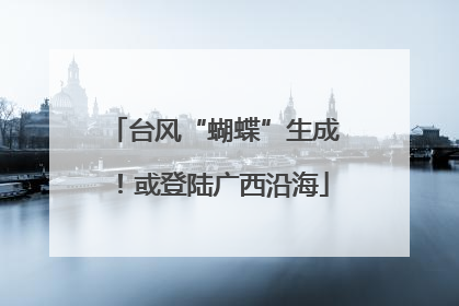 台风“蝴蝶”生成！或登陆广西沿海