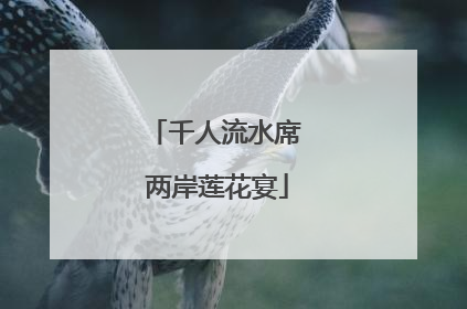 千人流水席 两岸莲花宴