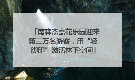 南森杰嘉花乐园迎来第三万名游客，用“轻脚印”激活林下空间