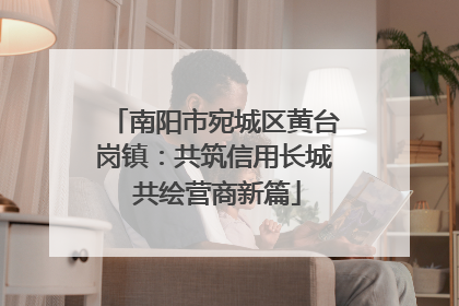 南阳市宛城区黄台岗镇：共筑信用长城 共绘营商新篇