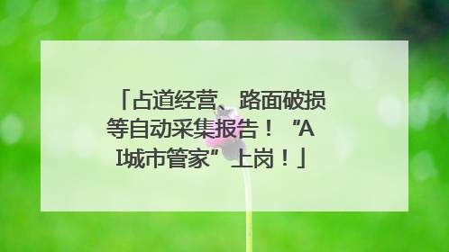 占道经营、路面破损等自动采集报告！“AI城市管家”上岗！