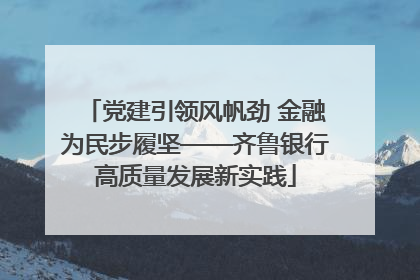 党建引领风帆劲 金融为民步履坚——齐鲁银行高质量发展新实践