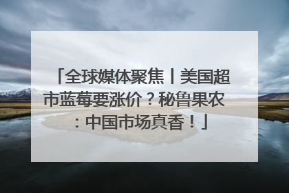 全球媒体聚焦丨美国超市蓝莓要涨价？秘鲁果农：中国市场真香！