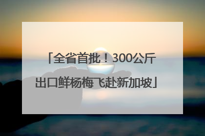 全省首批！300公斤出口鲜杨梅飞赴新加坡