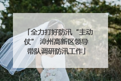 全力打好防汛“主动仗” 漳州高新区领导带队调研防汛工作