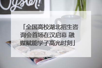 全国高校湖北招生咨询会首场在汉启幕 融媒赋能学子高光时刻