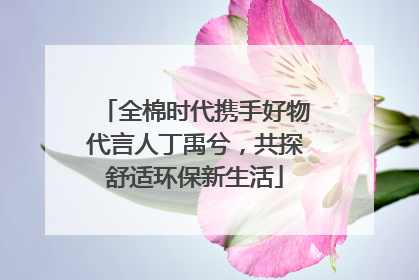 全棉时代携手好物代言人丁禹兮，共探舒适环保新生活