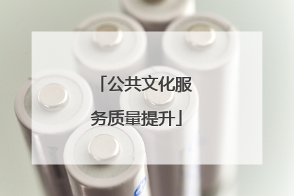 公共文化服务质量提升