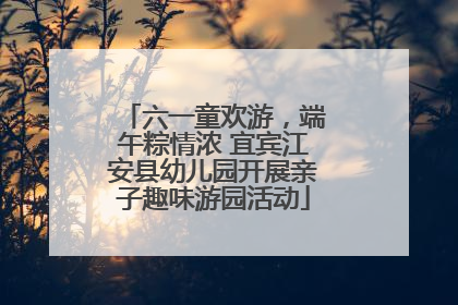 六一童欢游，端午粽情浓 宜宾江安县幼儿园开展亲子趣味游园活动