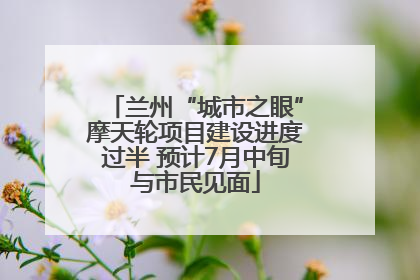 兰州“城市之眼”摩天轮项目建设进度过半 预计7月中旬与市民见面
