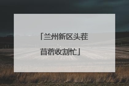 兰州新区头茬苜蓿收割忙