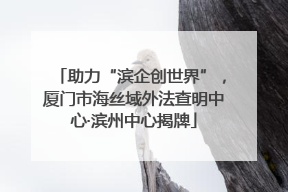 助力“滨企创世界”，厦门市海丝域外法查明中心·滨州中心揭牌