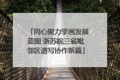 同心聚力擘画发展蓝图 浙苏皖三省毗邻区谱写协作新篇