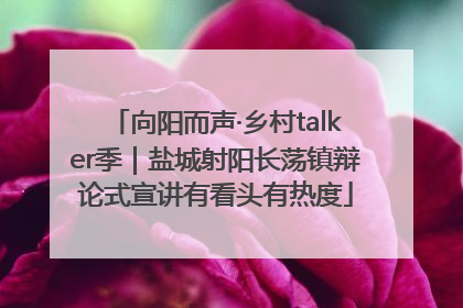 向阳而声·乡村talker季｜盐城射阳长荡镇辩论式宣讲有看头有热度