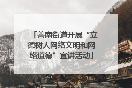 善南街道开展“立德树人网络文明和网络道德”宣讲活动