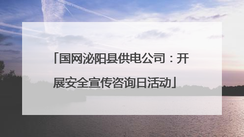 国网泌阳县供电公司：开展安全宣传咨询日活动