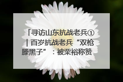 寻访山东抗战老兵①｜百岁抗战老兵“双枪滕黑子”：被粟裕称赞的“孤胆英雄”