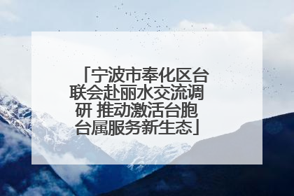 宁波市奉化区台联会赴丽水交流调研 推动激活台胞台属服务新生态