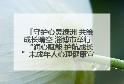 守护心灵绿洲 共绘成长晴空 淄博市举行“润心赋能 护航成长”未成年人心理健康宣传教育主题活动
