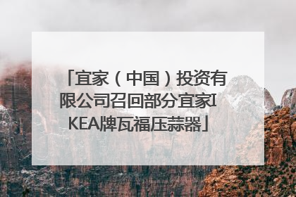宜家（中国）投资有限公司召回部分宜家IKEA牌瓦福压蒜器