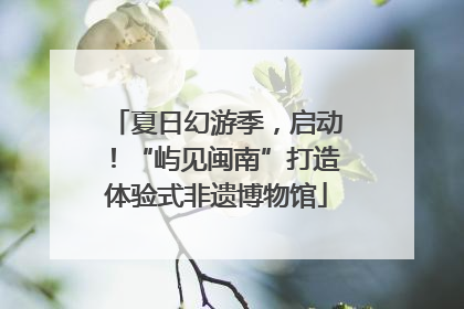 夏日幻游季，启动！“屿见闽南”打造体验式非遗博物馆
