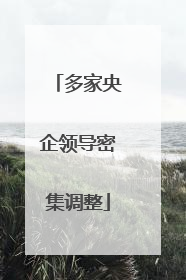多家央企领导密集调整
