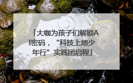 大咖为孩子们解锁AI密码，“科技上地少年行”实践团启程