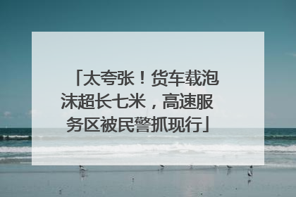 太夸张！货车载泡沫超长七米，高速服务区被民警抓现行