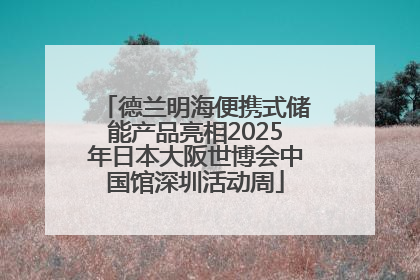 德兰明海便携式储能产品亮相2025年日本大阪世博会中国馆深圳活动周