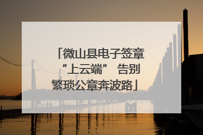 微山县电子签章“上云端” 告别繁琐公章奔波路