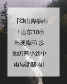 微山降暴雨！山东10市出现降雨 多地仍有小到中雨局部暴雨