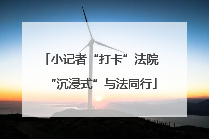 小记者“打卡”法院 “沉浸式”与法同行