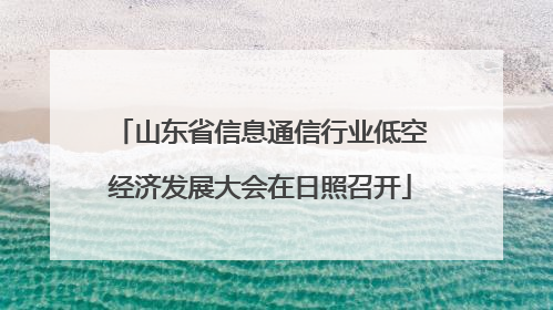 山东省信息通信行业低空经济发展大会在日照召开