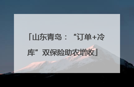 山东青岛：“订单+冷库”双保险助农增收