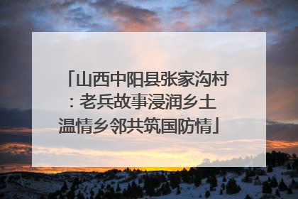 山西中阳县张家沟村：老兵故事浸润乡土 温情乡邻共筑国防情