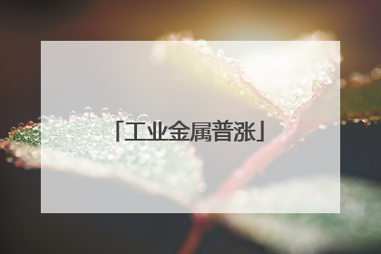工业金属普涨