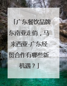 广东餐饮品牌东南亚走俏，马来西亚-广东经贸合作有哪些新机遇？
