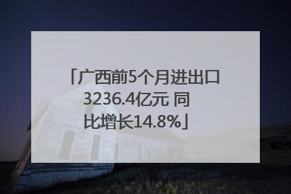 广西前5个月进出口3236.4亿元 同比增长14.8%