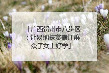 广西贺州市八步区：让易地扶贫搬迁群众子女上好学