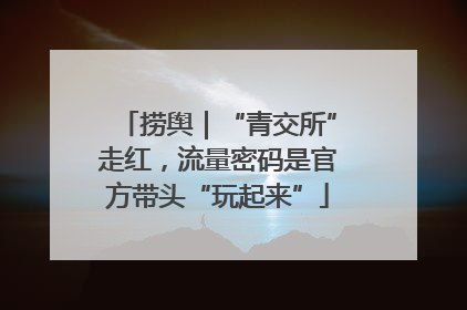 捞舆｜“青交所”走红，流量密码是官方带头“玩起来”
