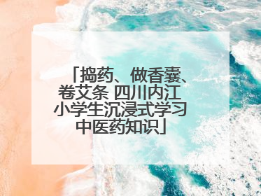 捣药、做香囊、卷艾条 四川内江小学生沉浸式学习中医药知识
