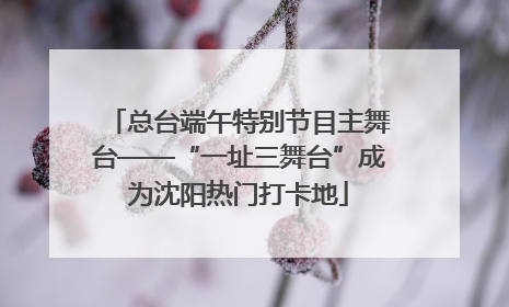总台端午特别节目主舞台——“一址三舞台”成为沈阳热门打卡地