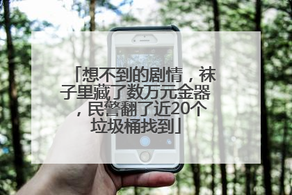 想不到的剧情，袜子里藏了数万元金器，民警翻了近20个垃圾桶找到