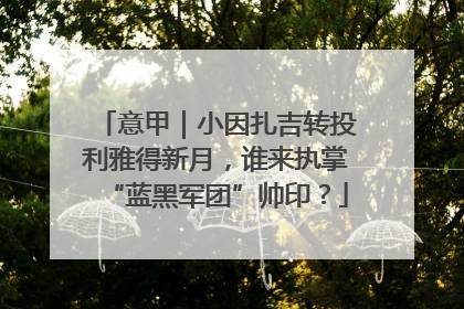 意甲｜小因扎吉转投利雅得新月，谁来执掌“蓝黑军团”帅印？