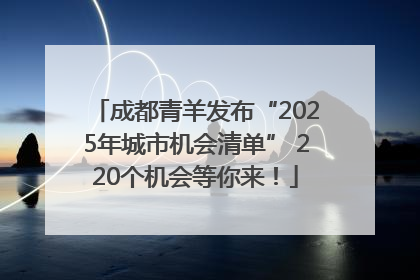 成都青羊发布“2025年城市机会清单” 220个机会等你来！